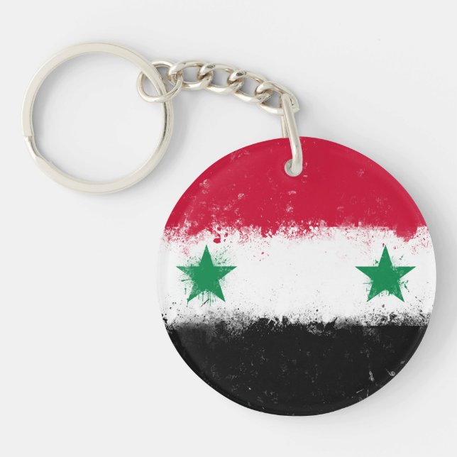 Flag of Syria Key Ring (Front)