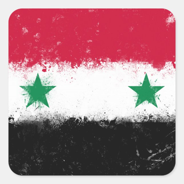 Flag of Syria Square Sticker (Front)