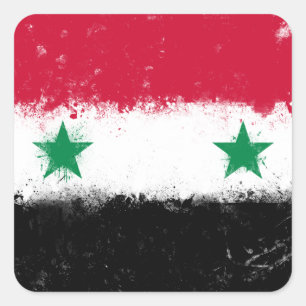 Flag of Syria Square Sticker