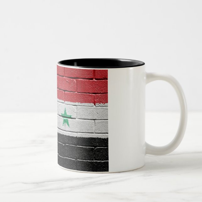 Flag of Syria Two-Tone Coffee Mug (Right)