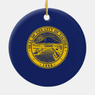 Flag of Tacoma (Washington City) Ceramic Ornament