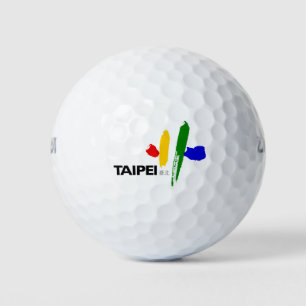 Flag of Taipei City (Taiwan) Golf Balls