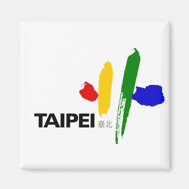 Flag of Taipei City (Taiwan) Magnet (Front)