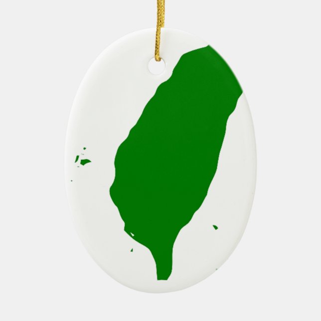 Flag of Taiwan - 世界台灣人大會旗，也稱為台灣旗。 Ceramic Tree Decoration (Front)