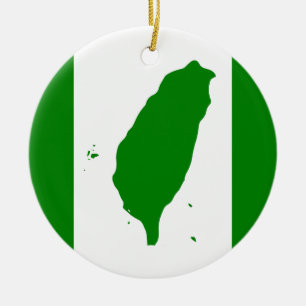 Flag of Taiwan Ceramic Ornament