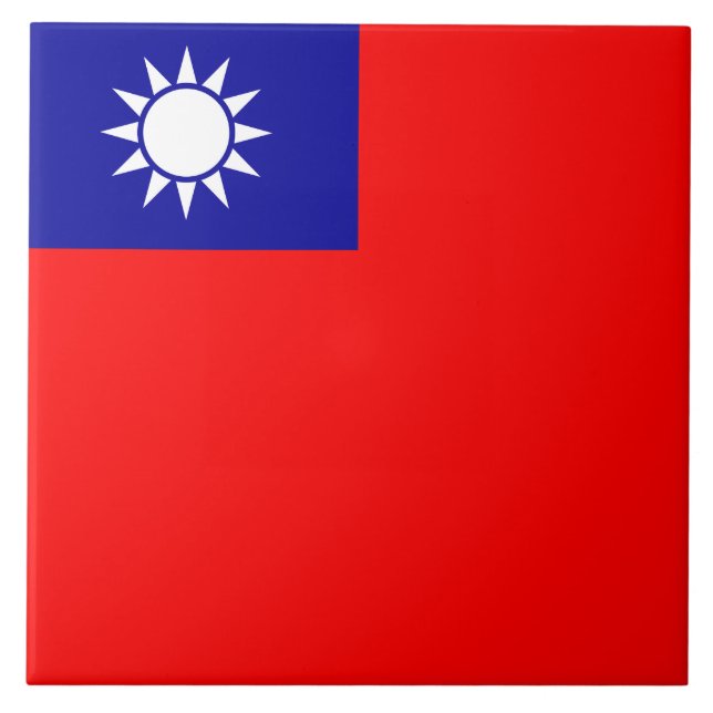 Flag of Taiwan Ceramic Tile (Front)