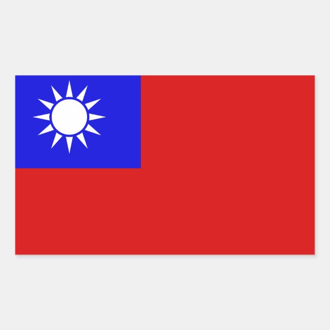 Flag of Taiwan Rectangular Sticker (Front)