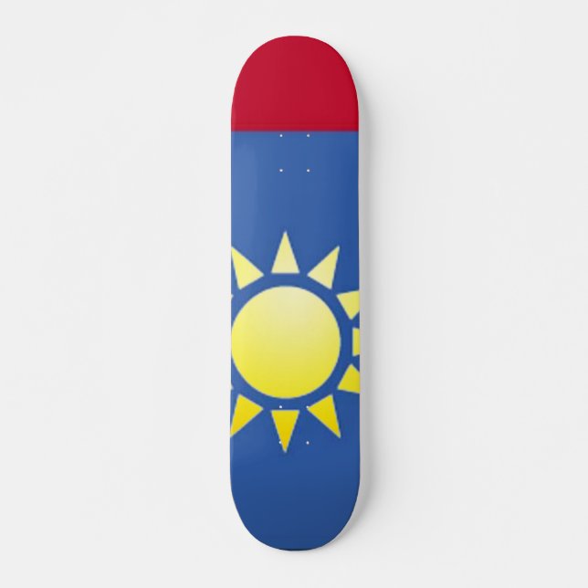 Flag of Taiwan Yellow Sun Skateboard (Front)