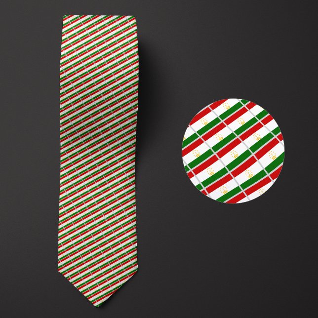 Flag of Tajikistan Pattern Tie (Creator Uploaded)