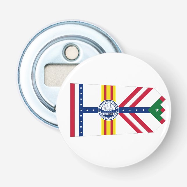 Flag of Tampa, Florida Bottle Opener (Front)