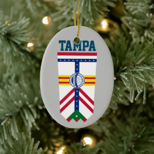 Flag of Tampa, Florida Ceramic Ornament