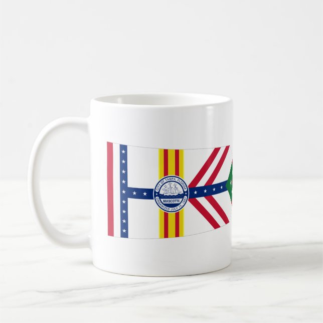 Flag of Tampa, Florida Coffee Mug (Left)