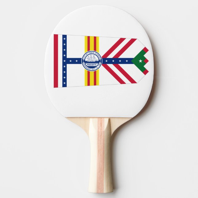 Flag of Tampa, Florida Ping-Pong Paddle (Front)