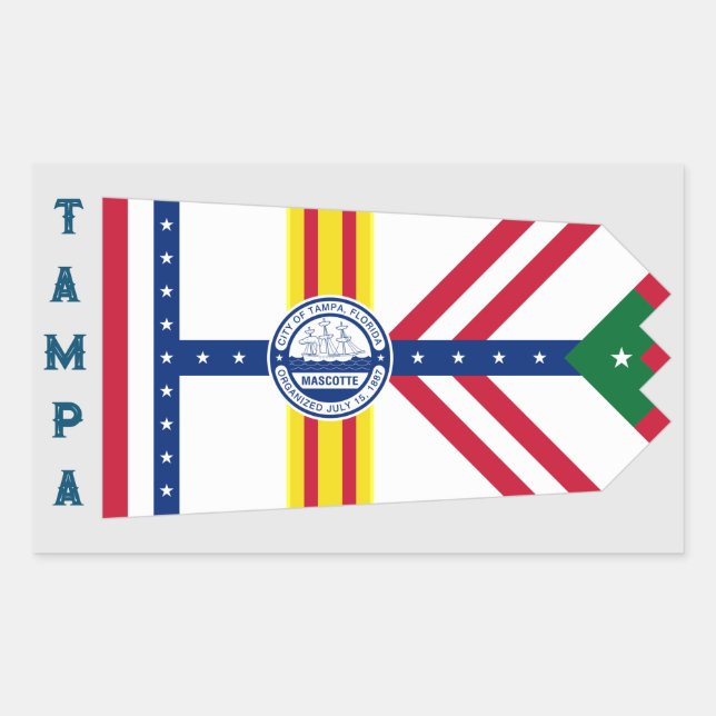 Flag of Tampa, Florida Rectangular Sticker (Front)