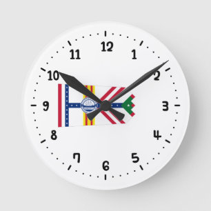 Flag of Tampa, Florida Round Clock