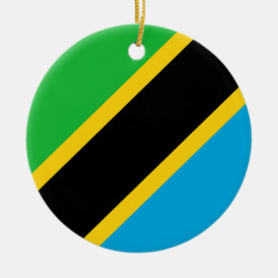 Flag of Tanzania Ceramic Ornament