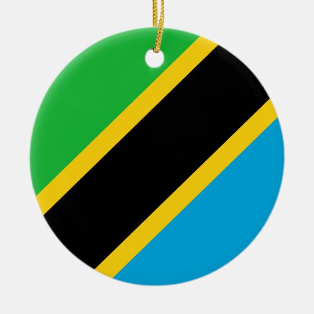 Flag of Tanzania Ceramic Ornament (Front)