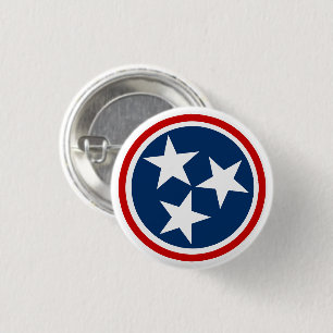 Flag of Tennessee 3 Cm Round Badge