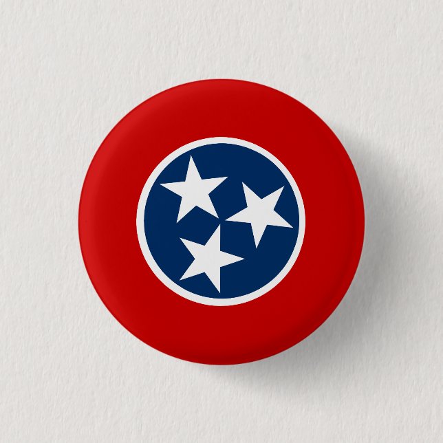 Flag of Tennessee 3 Cm Round Badge (Front)