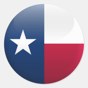 Flag of Texas Classic Round Sticker