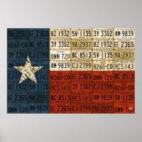 Flag of Texas Lone Star State License Plate Art