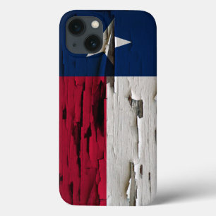 Flag of Texas Paint Peel Look iPhone 13 Case