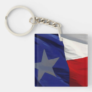 Flag of Texas Pop Art Key Ring