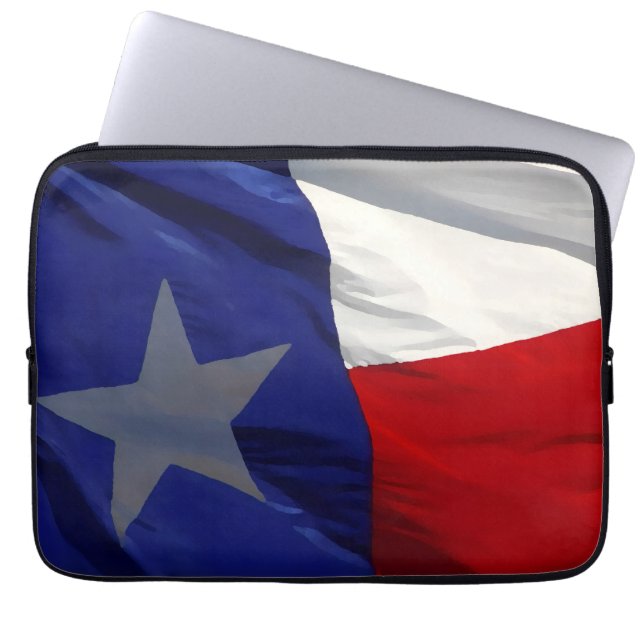 Flag of Texas Pop Art Laptop Sleeve (Front)