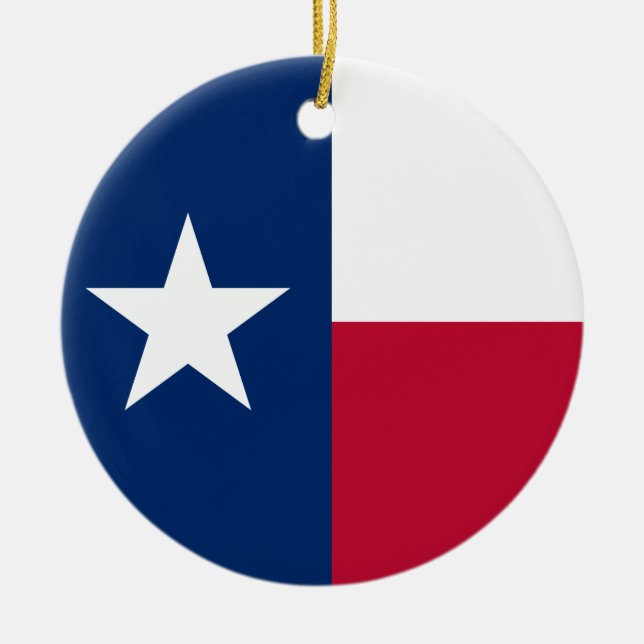 Flag of Texas (US State) Ceramic Ornament (Front)