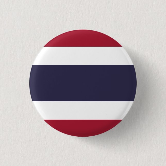 Flag of Thailand 3 Cm Round Badge (Front)