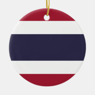 Flag of Thailand Ceramic Ornament