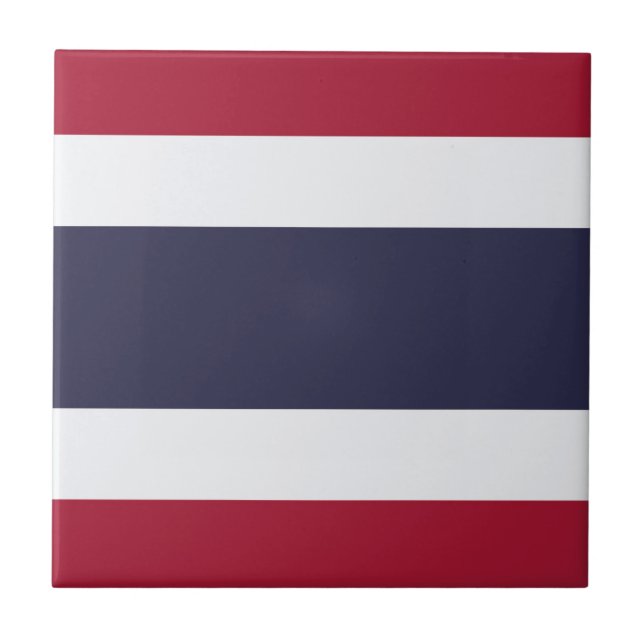 Flag of Thailand Ceramic Tile (Front)