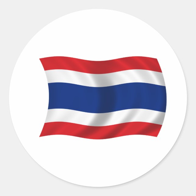 Flag of Thailand Classic Round Sticker (Front)