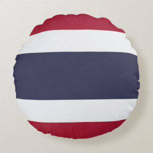Flag of Thailand Round Cushion