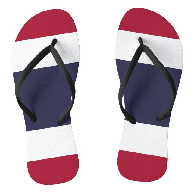Flag of Thailand Thongs (Footbed)