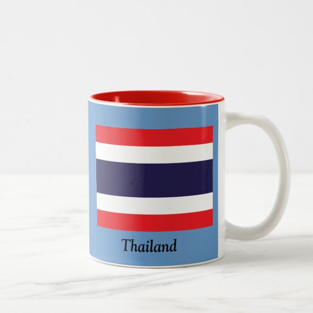 Flag of Thailand Two-Tone Coffee Mug (Right)