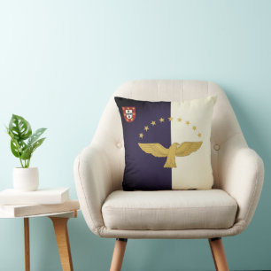 Flag of the Azores, Portugal Cushion