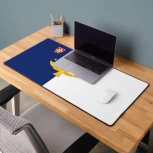 Flag of the Azores, Portugal Desk Mat