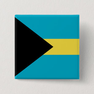 Flag Of The Bahamas 15 Cm Square Badge