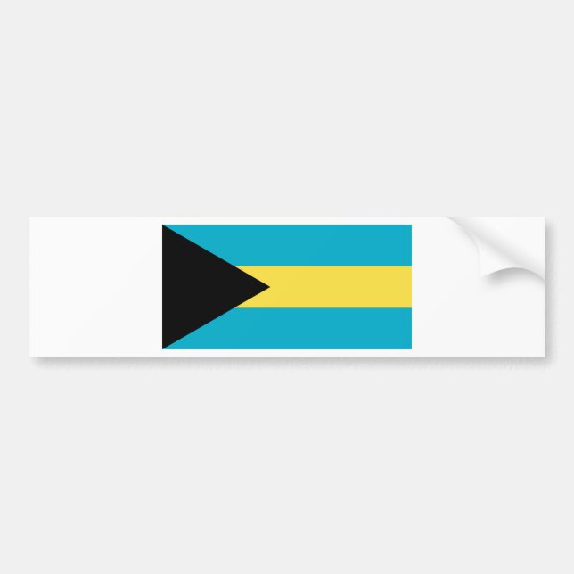 Flag of the Bahamas Bumper Sticker (Front)