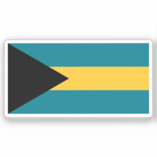 Flag of the Bahamas Custom-Cut Vinyl Sticker