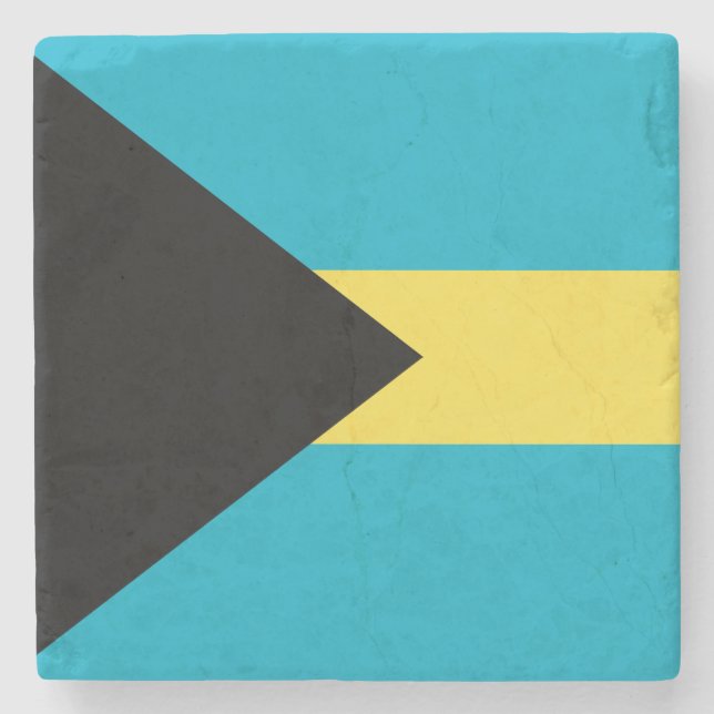 Flag Of The Bahamas Stone Coaster (Front)