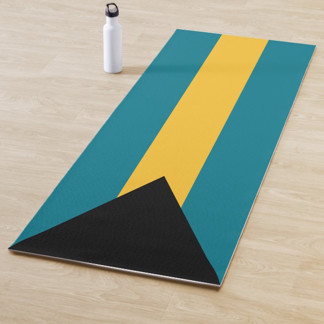 Flag of the Bahamas Yoga Mat (In Situ)