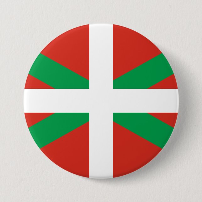 Flag of the Basque Country 7.5 Cm Round Badge (Front)