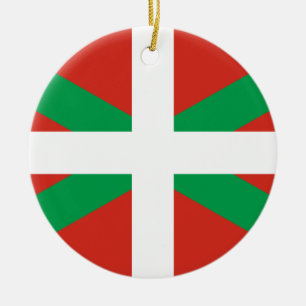 Flag of the Basque Country Ceramic Ornament