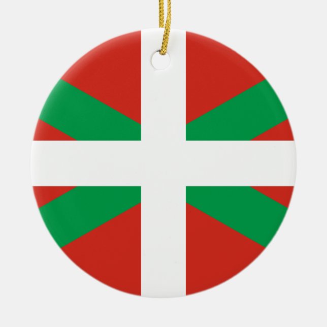 Flag of the Basque Country Ceramic Ornament (Front)