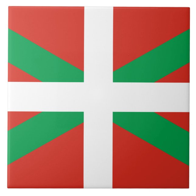 Flag of the Basque Country Ceramic Tile (Front)