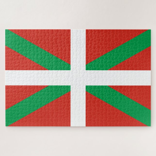 Flag of the Basque Country Jigsaw Puzzle (Horizontal)