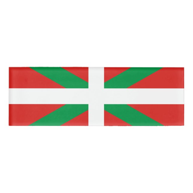 Flag of the Basque Country Name Tag (Front)
