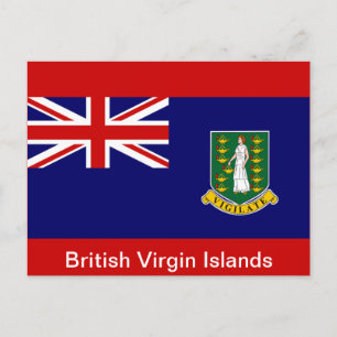 Flag of the British Virgin Islands Postcard